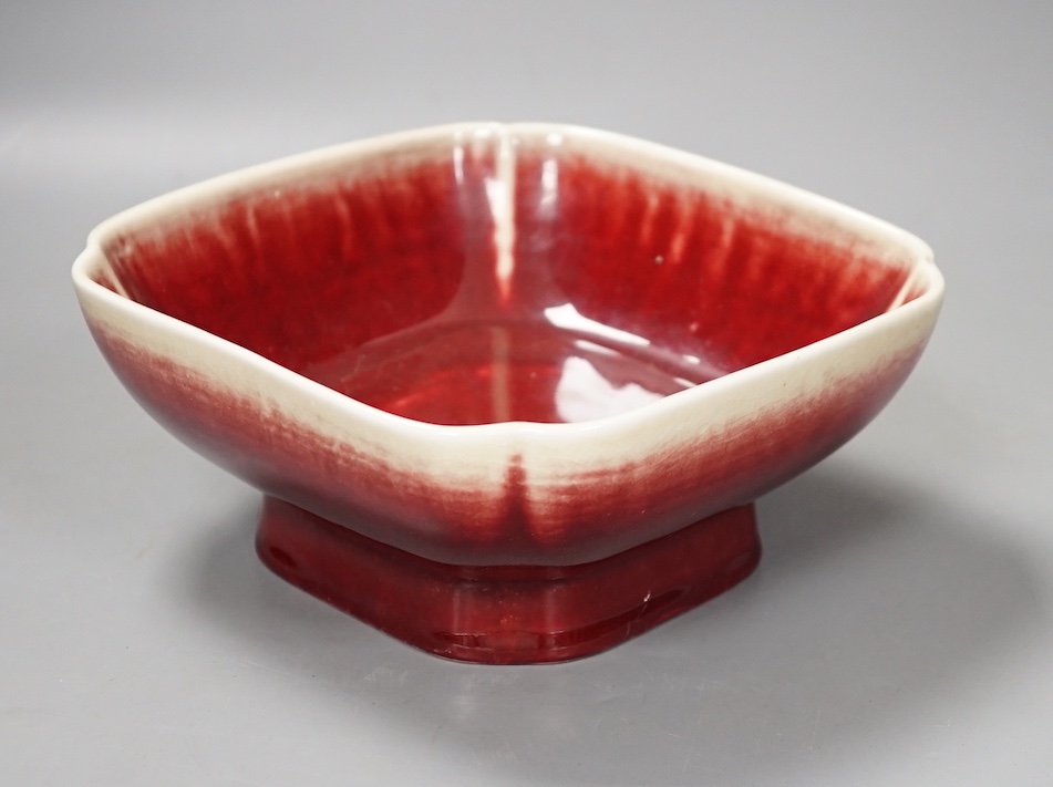 A 19th century Chinese Lanyao (ox. blood) dish 18cm